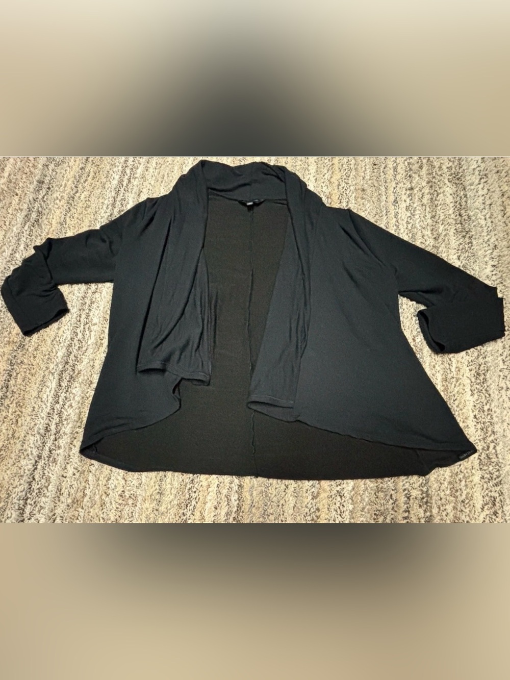 Skechers Black Open-Front Draped Cardigan XL